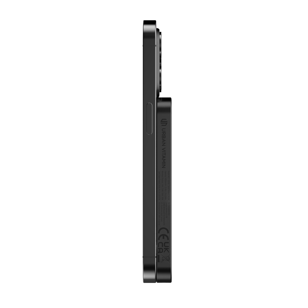 Urban Vitamin Richmond 5000mAh Powerbank aus RCS Plastik/Alu, schwarz