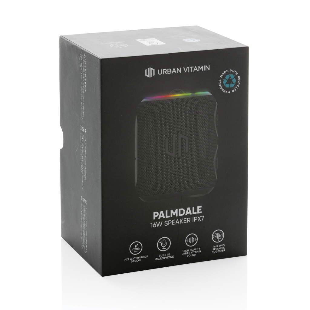 Urban Vitamin Palmdale 16W IPX 7 Speaker aus RCS rPlastik, schwarz