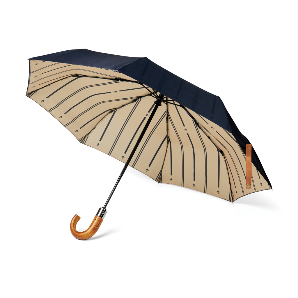 VINGA Bosler AWARE™ 21` faltbarer Schirm aus recyceltem PET, navy blau