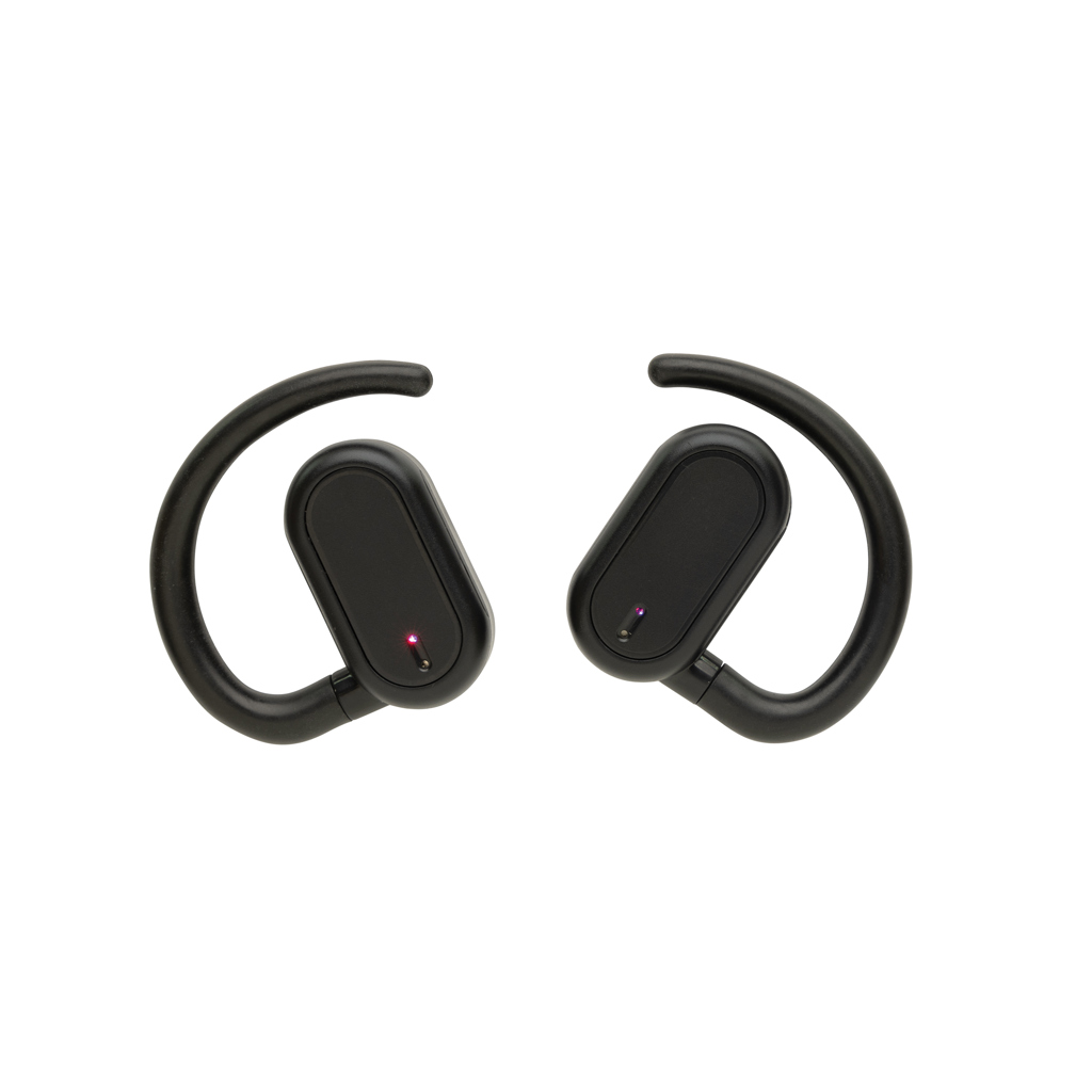 Fitsound TWS-Ohrhörer aus RCS recyceltem Kunststoff, schwarz