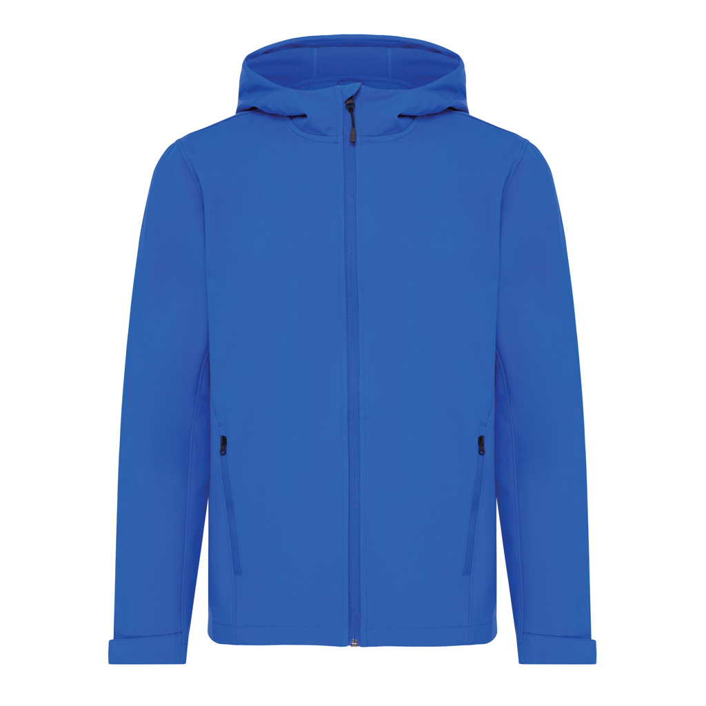 IQONIQ Makalu Herren Softshelljacke aus recyceltem Polyester, Königsblau L