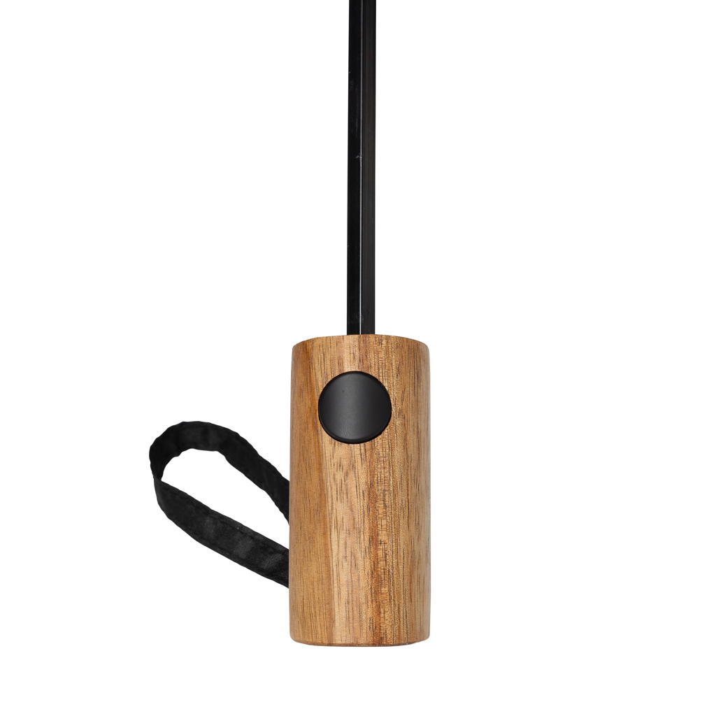 Kaycey 21“ Auto-Open Mini-Regenschirm aus AWARE™ rPET, schwarz