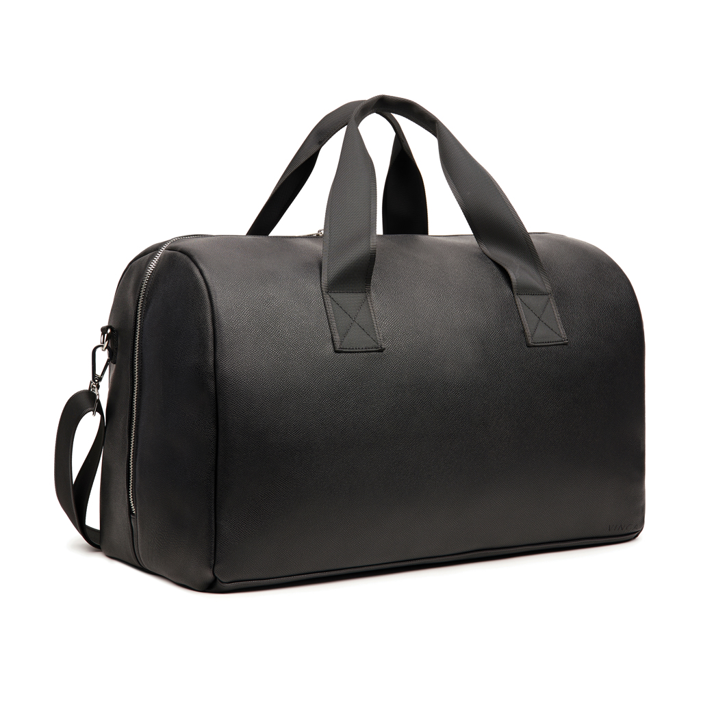VINGA Bermond Wochenendtasche aus RCS recyceltem PU, schwarz