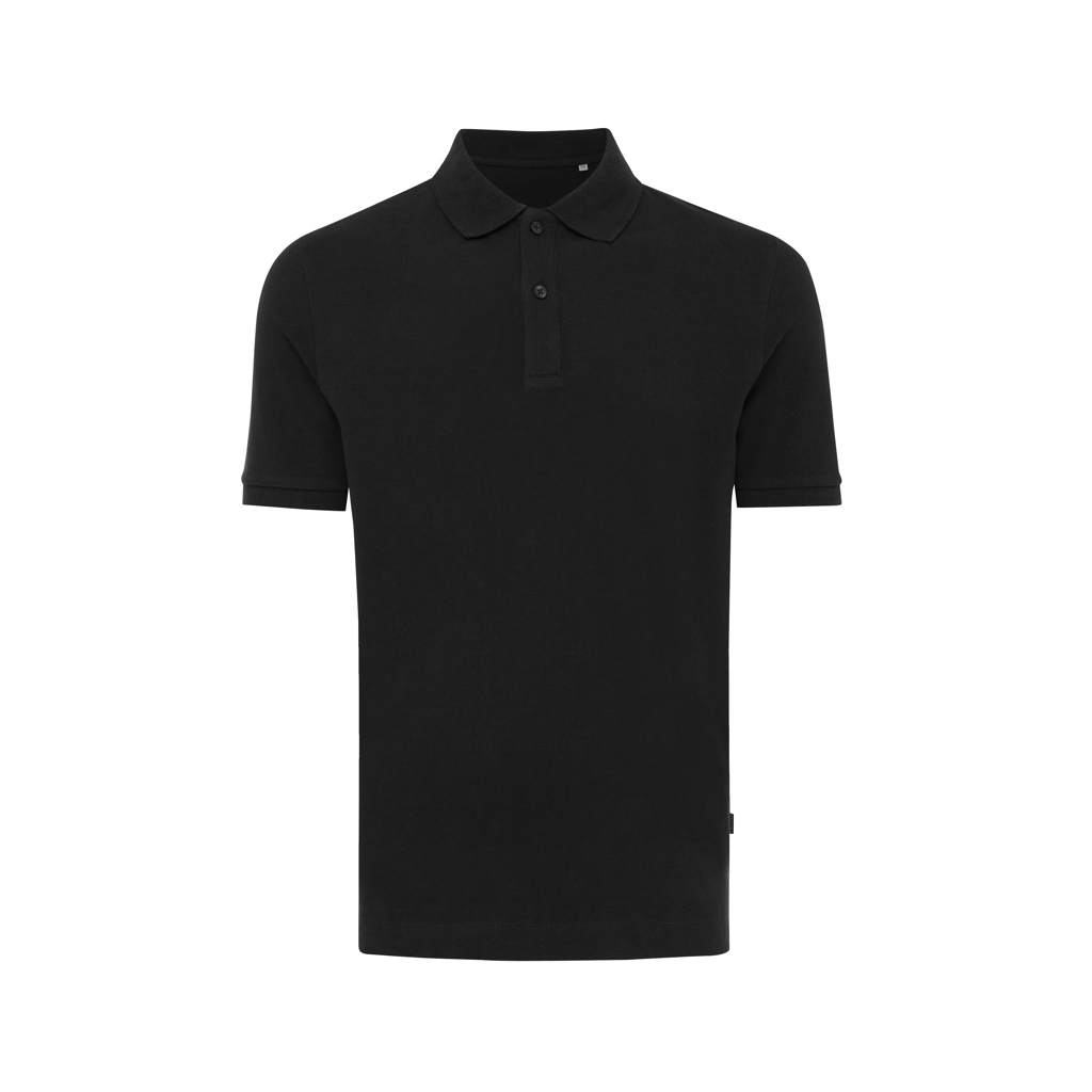 IQONIQ Yosemite Piqué-Poloshirt aus recycelter Baumwolle, schwarz XXS
