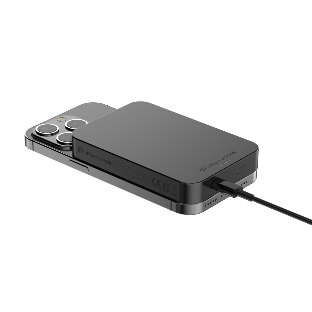 Urban Vitamin Compton 10000mAh Powerbank aus RCS Plastik/Alu, schwarz