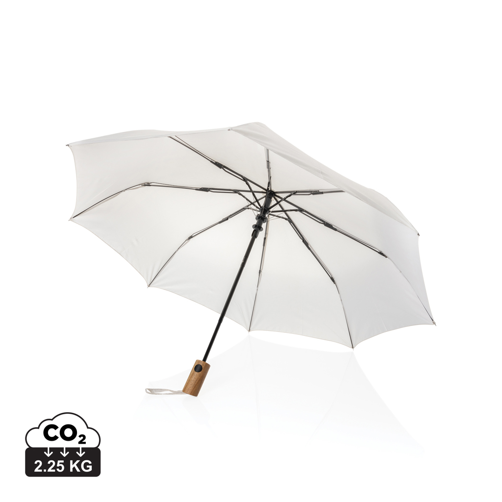 Kaycey 21“ Auto-Open Mini-Regenschirm aus AWARE™ rPET, beige