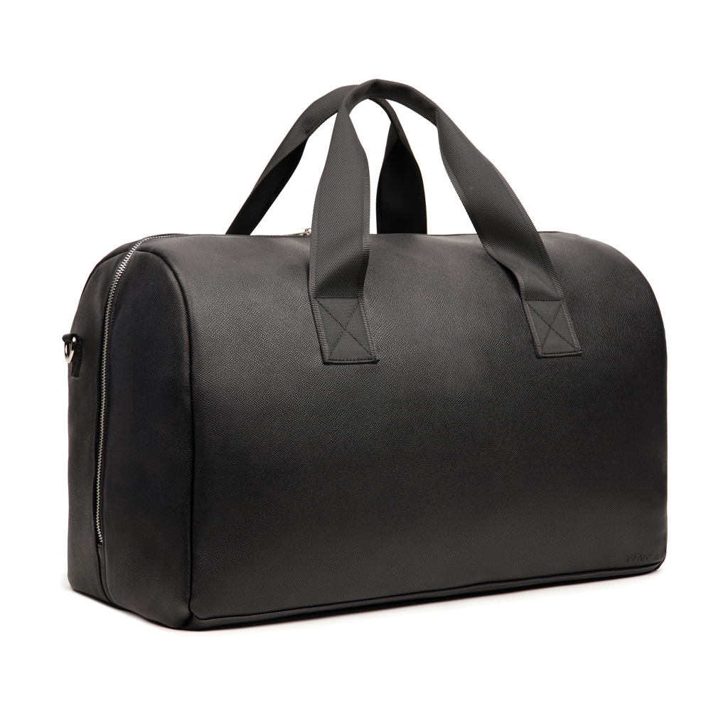 VINGA Bermond Wochenendtasche aus RCS recyceltem PU, schwarz