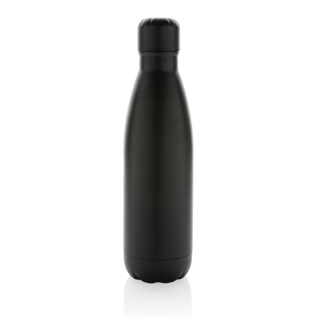 Eureka einwandige Wasserflasche aus RCS rec. Stainless-Steel, schwarz