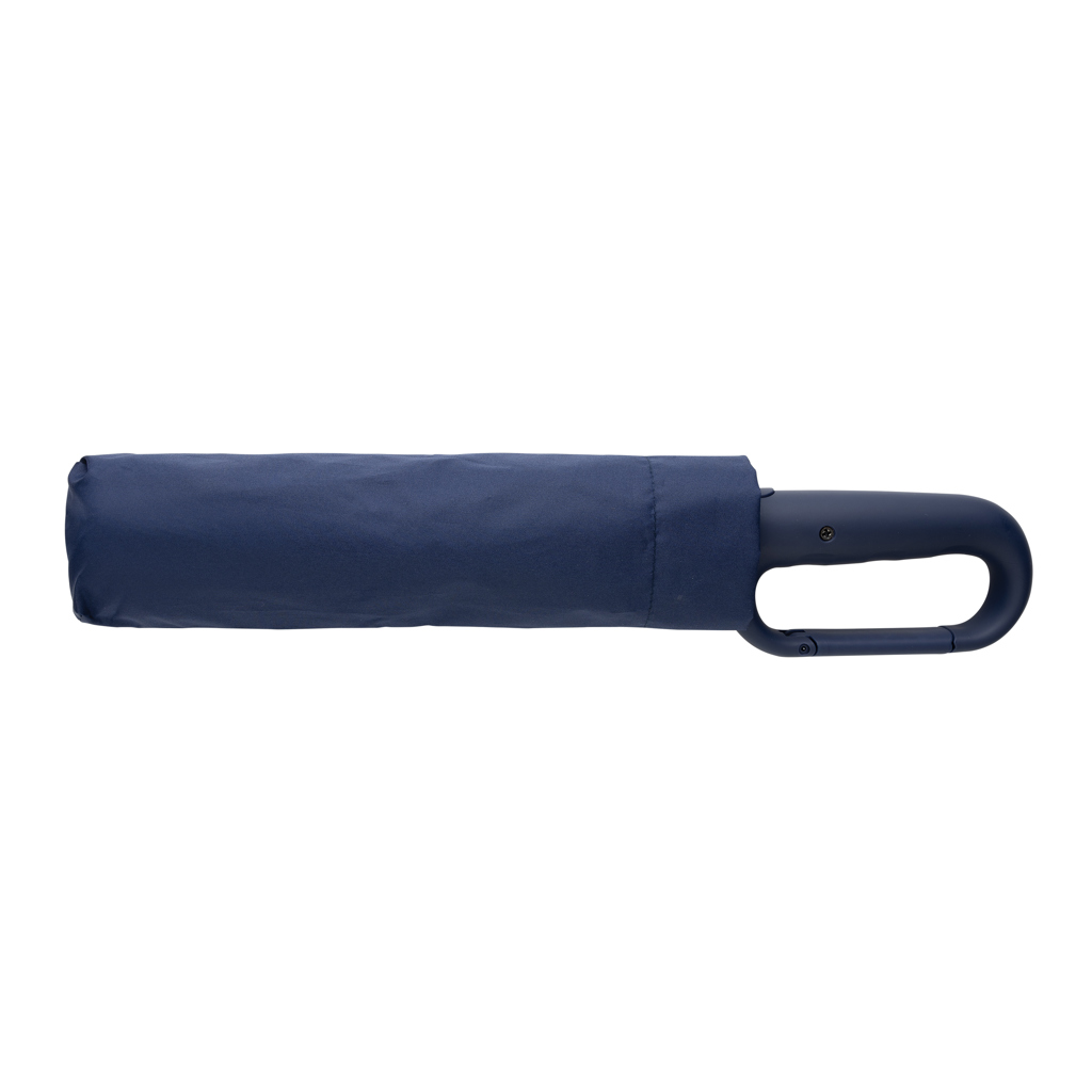 Yara 21“ AWARE™ rPET Regenschirm mit Karabiner, navy blau