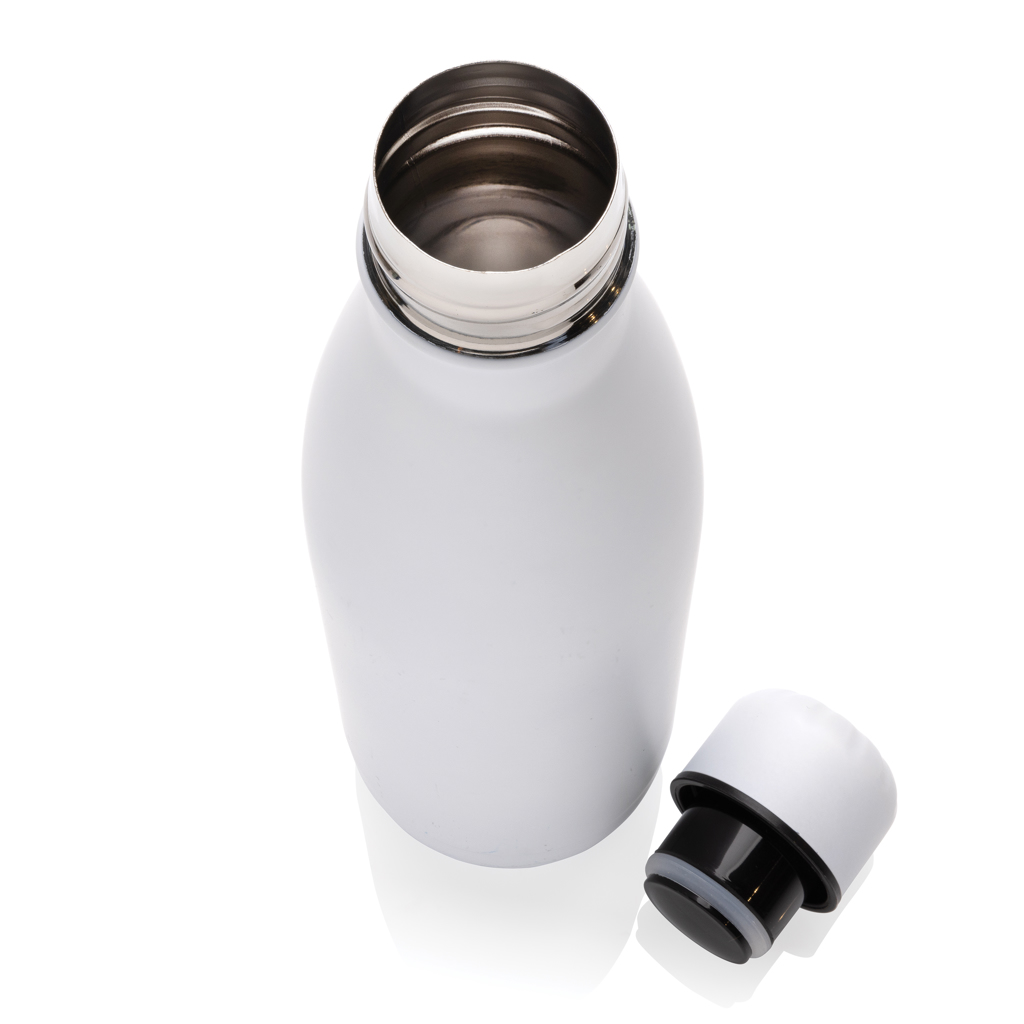 Eureka einwandige Wasserflasche aus RCS rec. Stainless-Steel, weiß