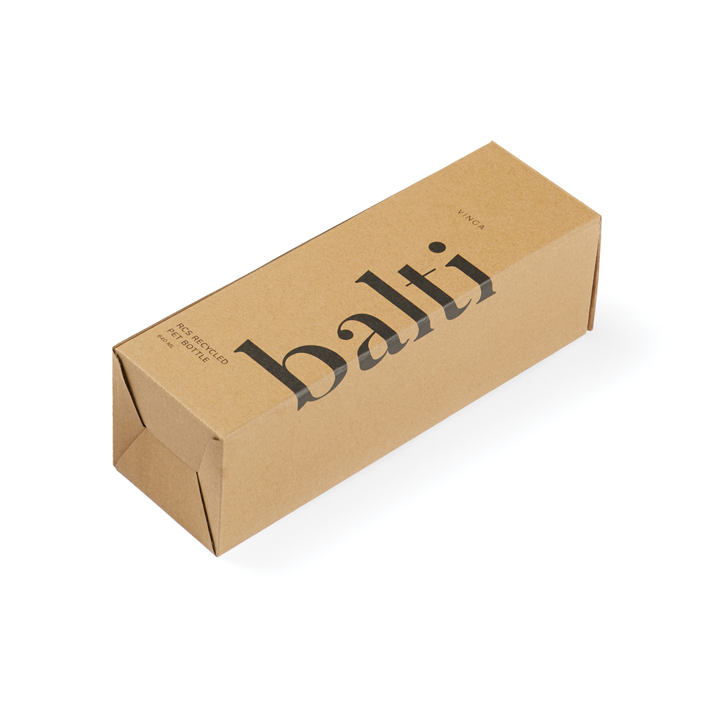 VINGA Balti 600ml Flasche aus RCS recyceltem PET, transparent