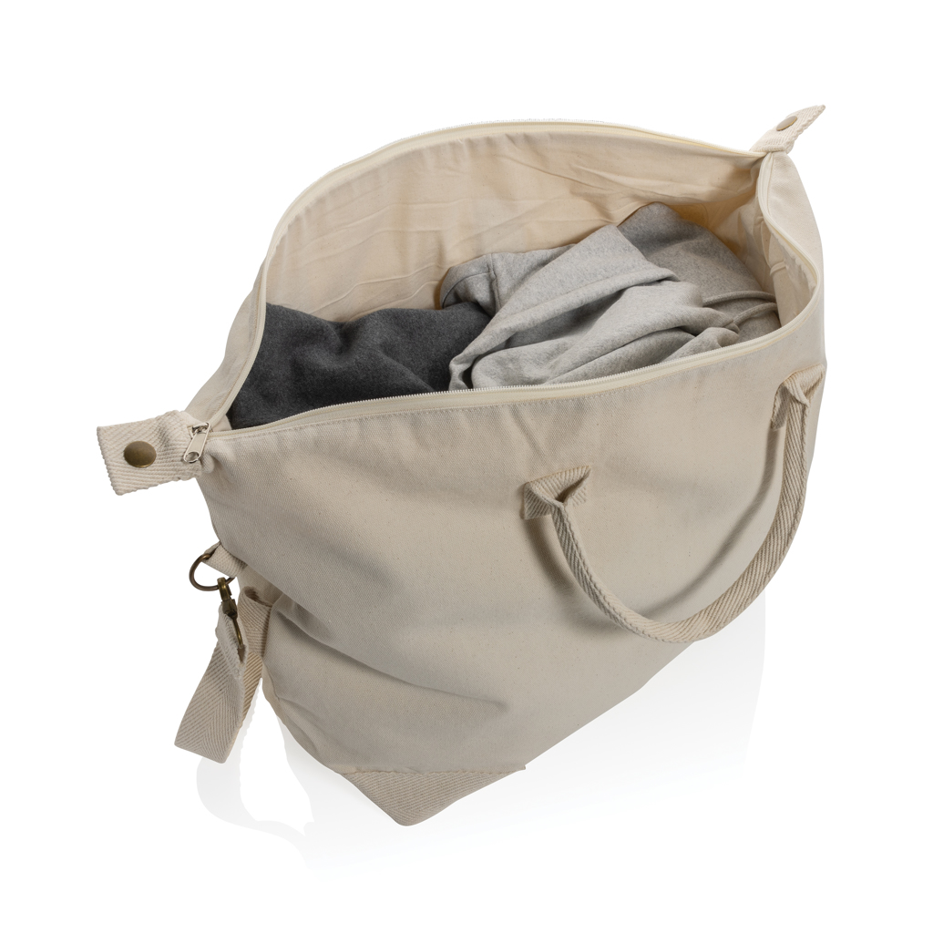 Kezar AWARE™ 500g/m² Wochenendtasche aus recyceltem Canvas, off white