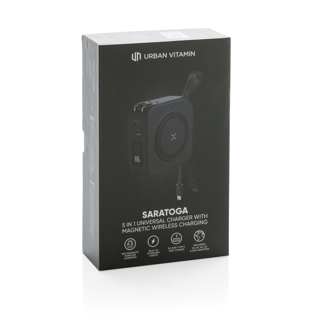 Urban Vitamin Saratoga 5-in-1 universal Charger, schwarz
