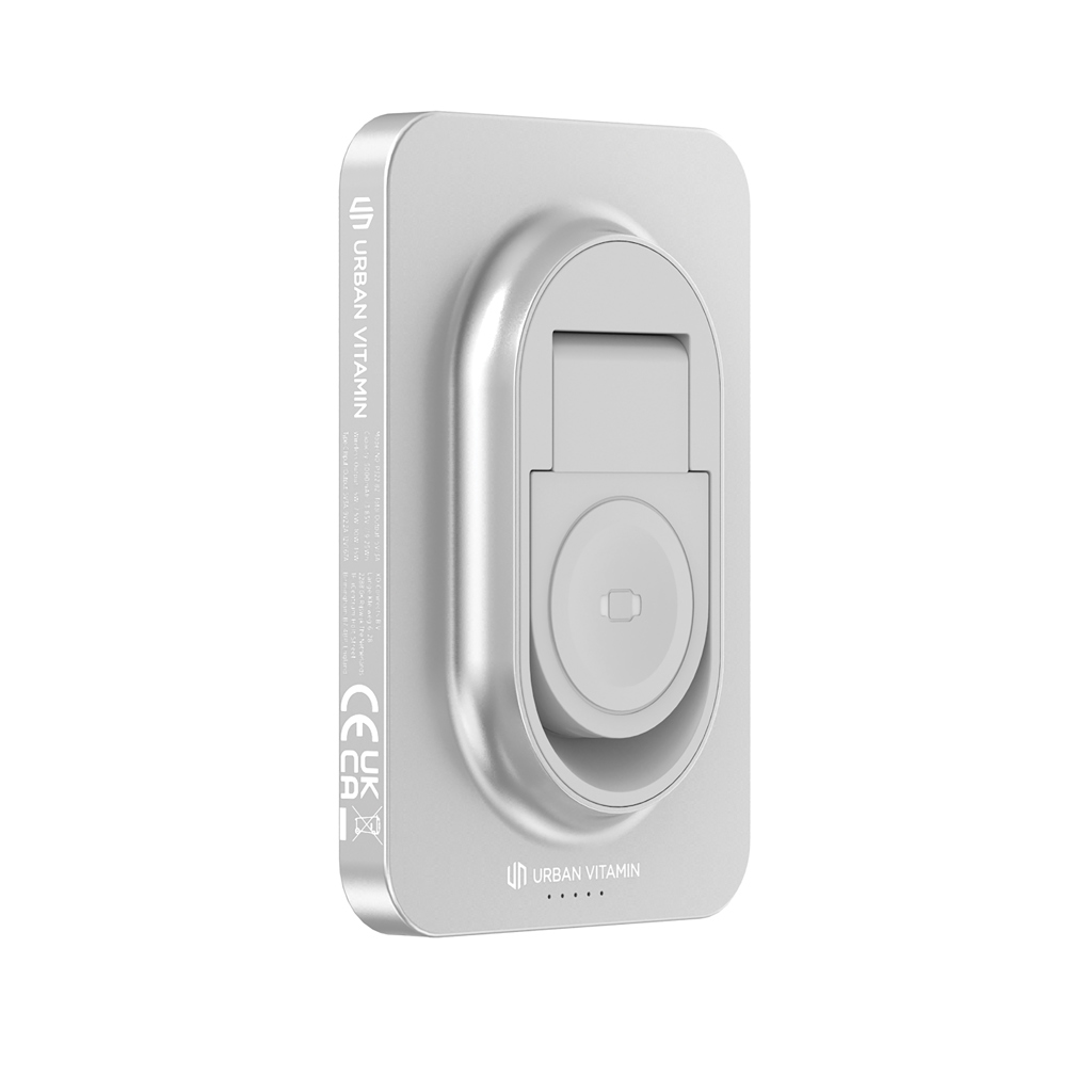 Urban Vitamin Malibu 5.000mAh Powerbank aus RCS Plastik/Alu, silber