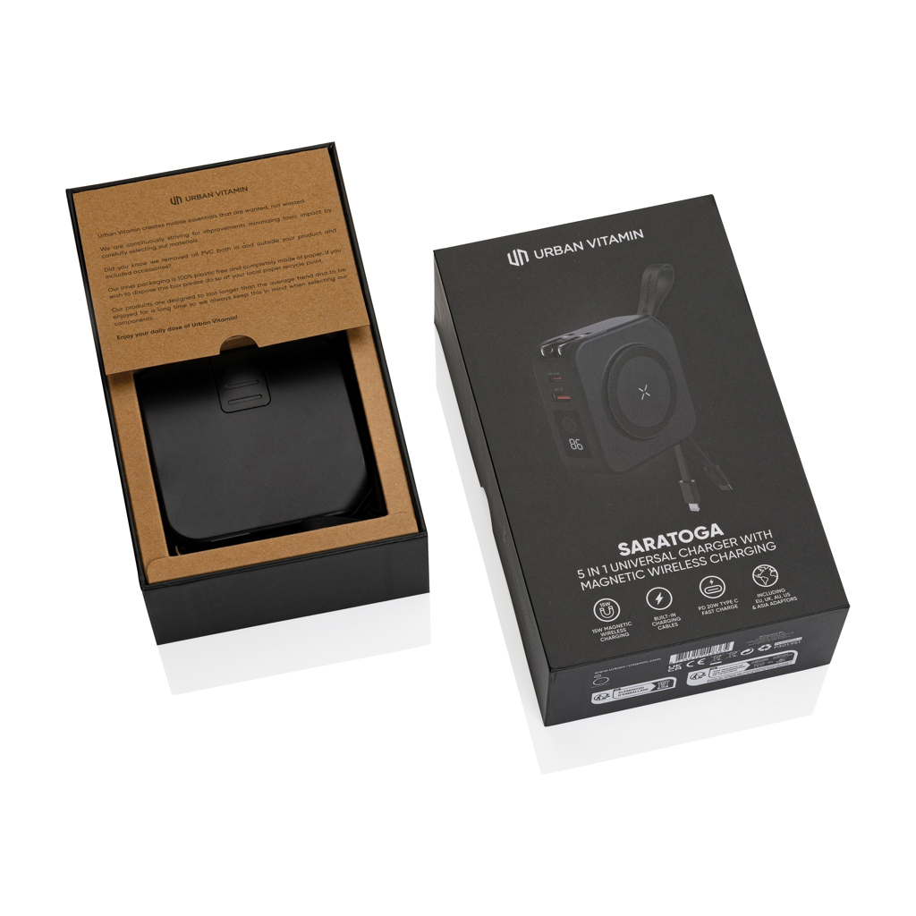Urban Vitamin Saratoga 5-in-1 universal Charger, schwarz