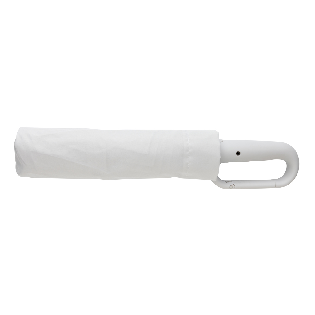 Yara 21“ AWARE™ rPET Regenschirm mit Karabiner, beige