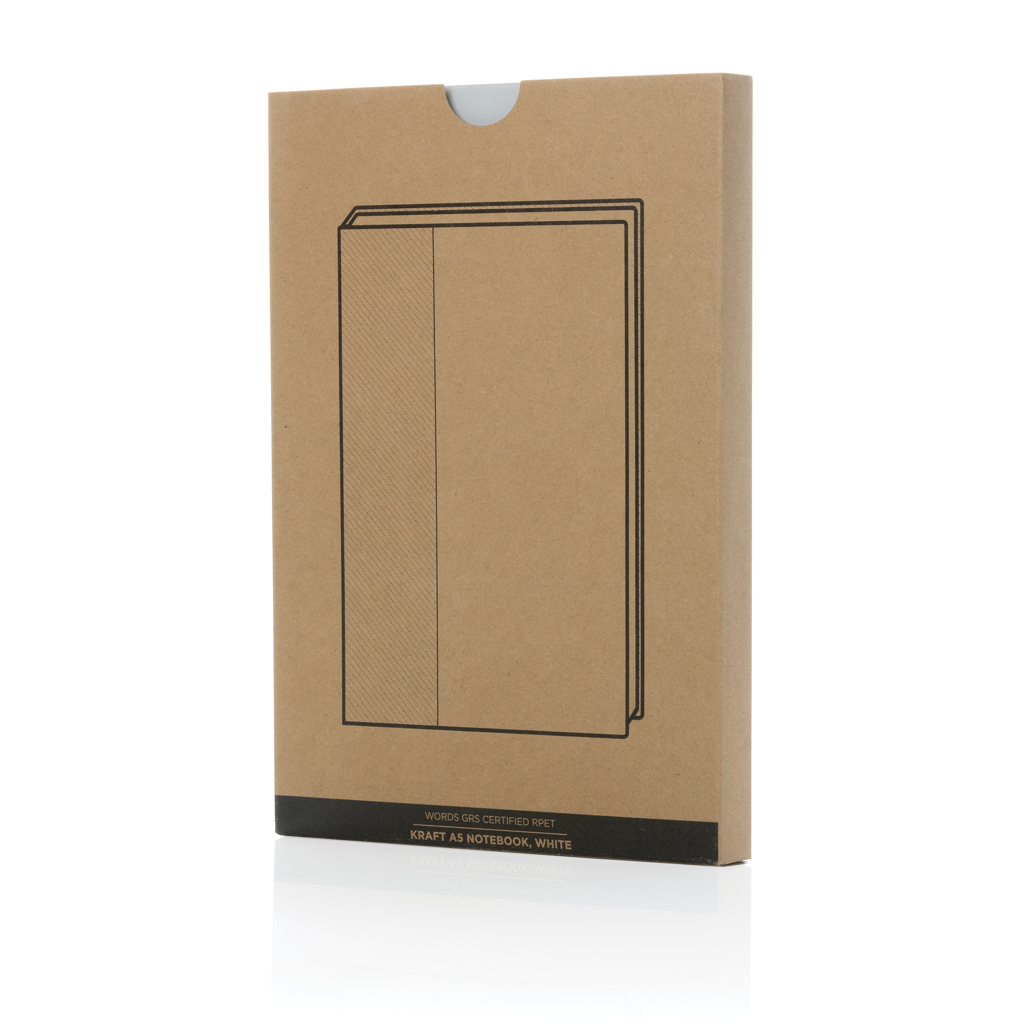 Words GRS zertifiziertes RPET & Kraft Notizbuch A5, off white