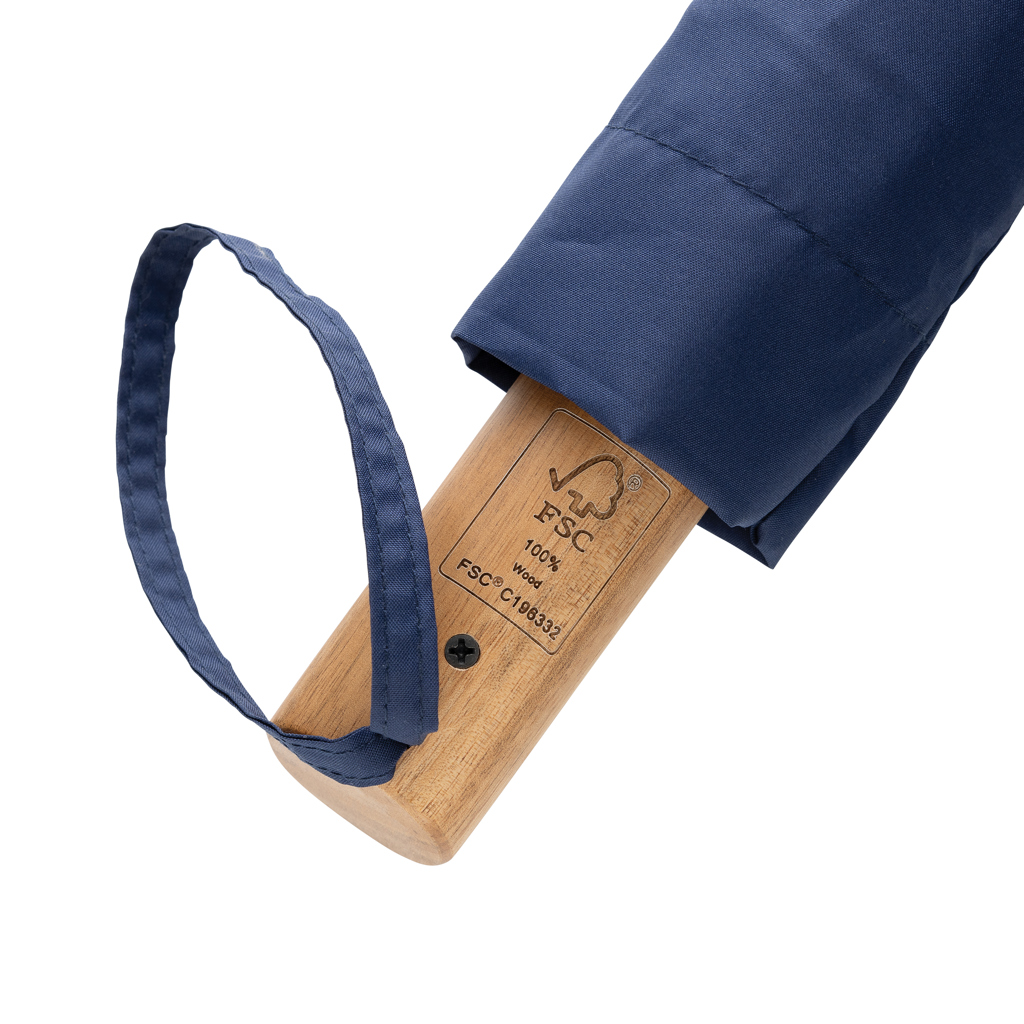 Kaycey 21“ Auto-Open Mini-Regenschirm aus AWARE™ rPET, navy blau