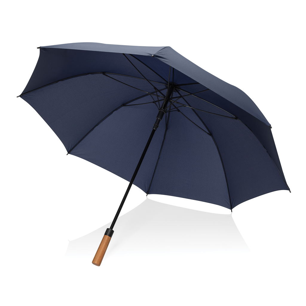 Tony Aware™ RPET 30` Schirm mit auto. Öffnung & Akaziengriff, navy blau