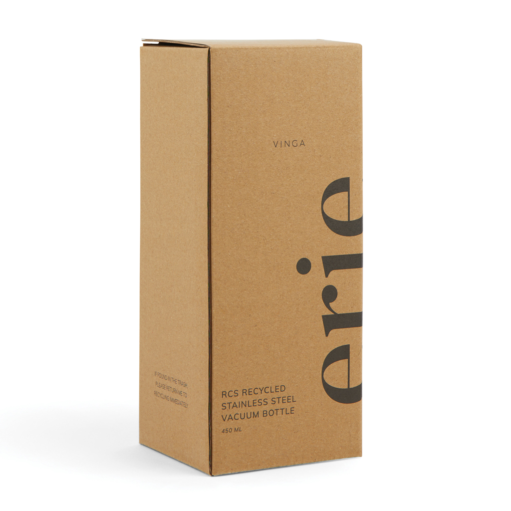 VINGA Erie 450ml Vakuumflasche aus RCS recyceltem Stahl, weiß