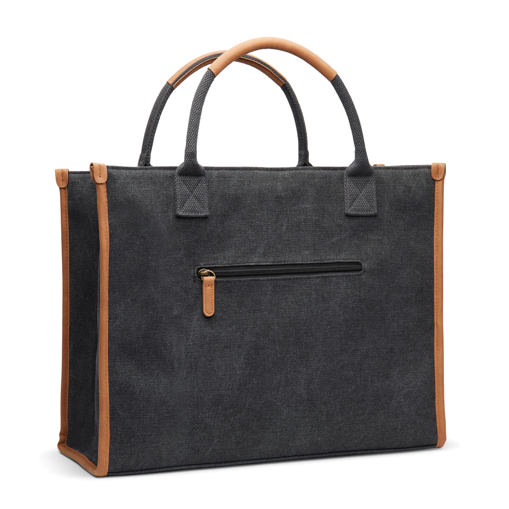 VINGA Bosler Büro-Tasche aus RCS recyceltem Canvas, schwarz