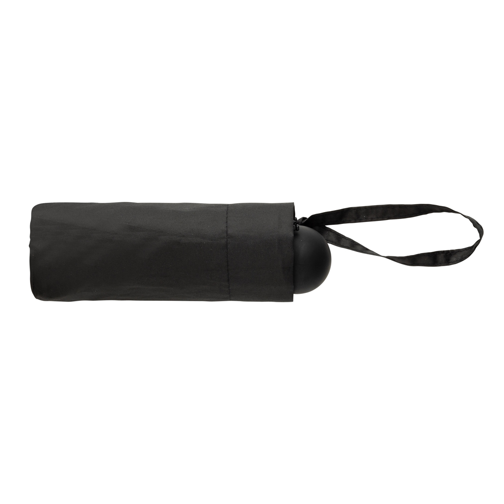 19,5“manueller Super-Mini-Schirm aus Aware™ rPET 190T Pongee, schwarz