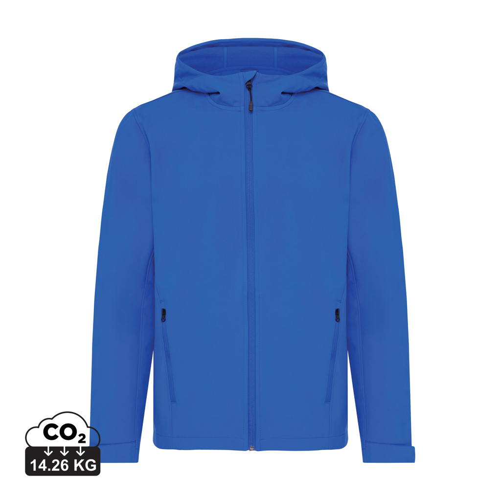 IQONIQ Makalu Herren Softshelljacke aus recyceltem Polyester, Königsblau L