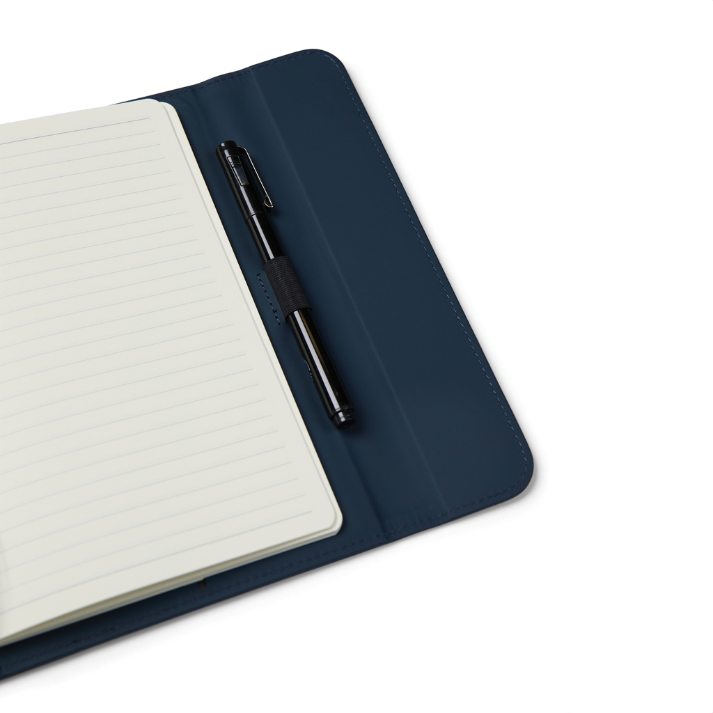 VINGA Baltimore GRS-zertifiziertes Papier & PU-Notizbuch, navy blau