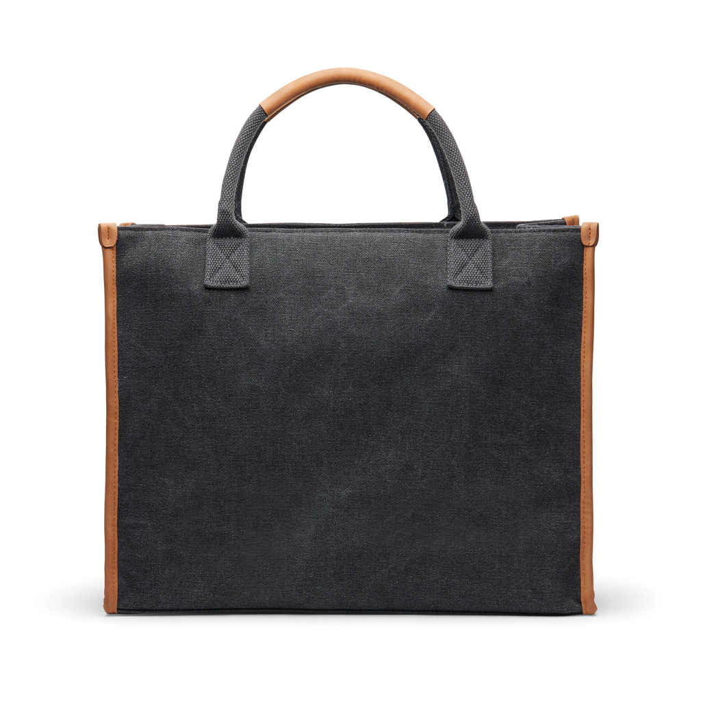 VINGA Bosler Büro-Tasche aus RCS recyceltem Canvas, schwarz