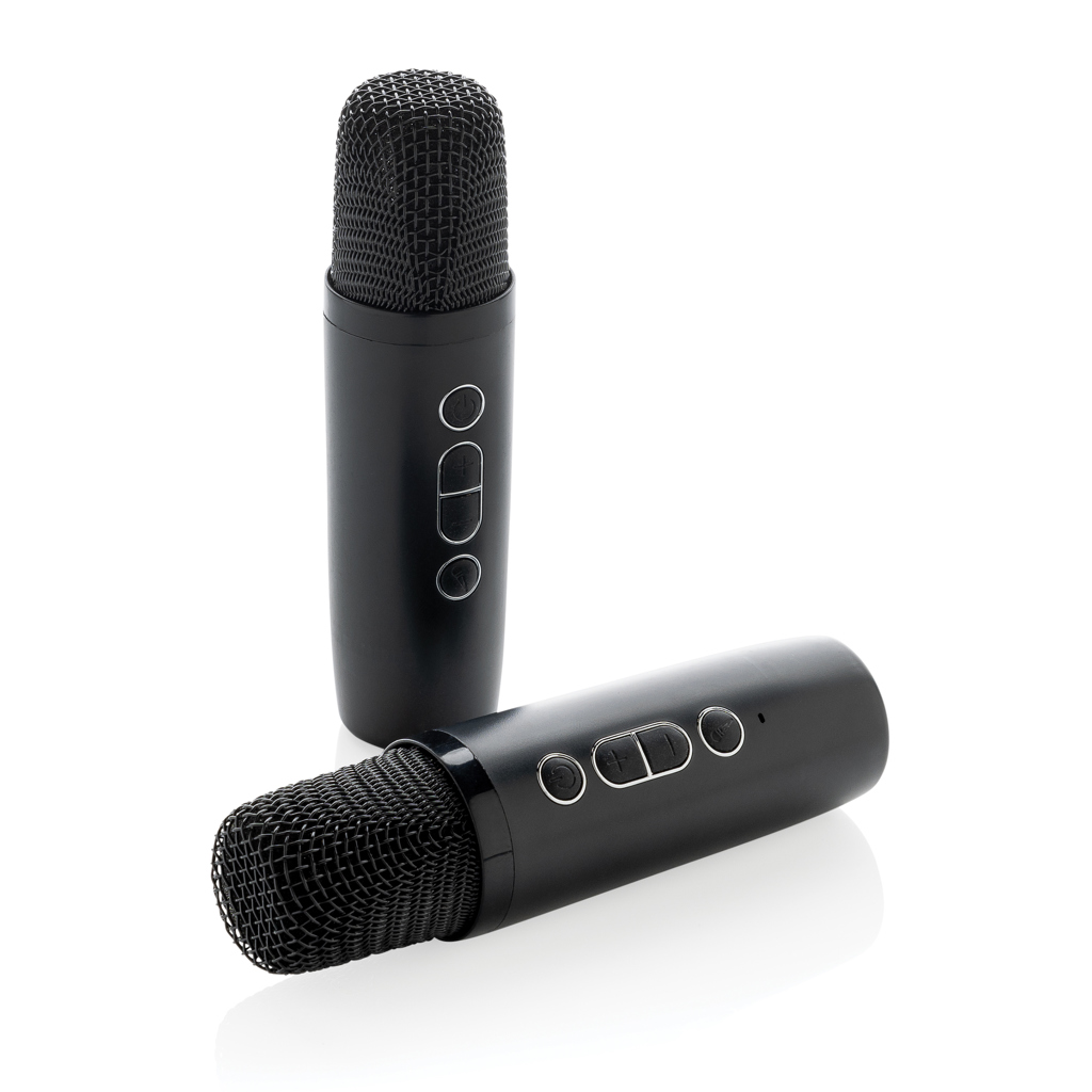 Singvibe Karaoke-Set mit Doppelmikrofon aus RCS rec. ABS, schwarz
