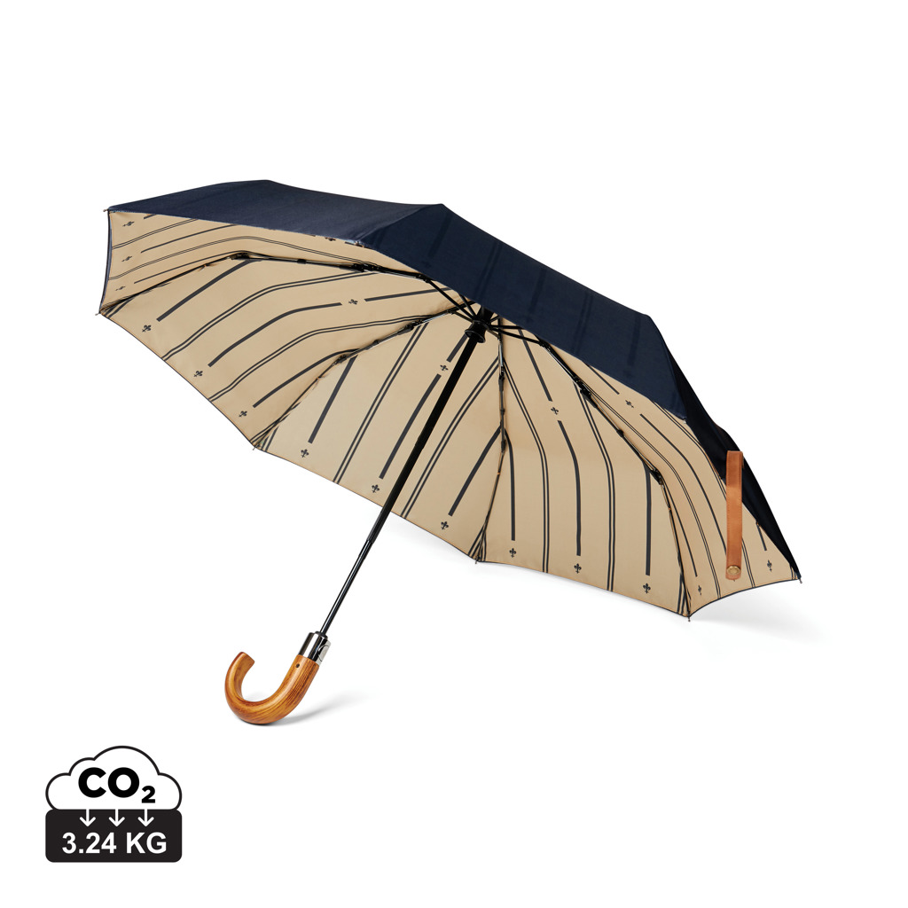 VINGA Bosler AWARE™ 21` faltbarer Schirm aus recyceltem PET, navy blau