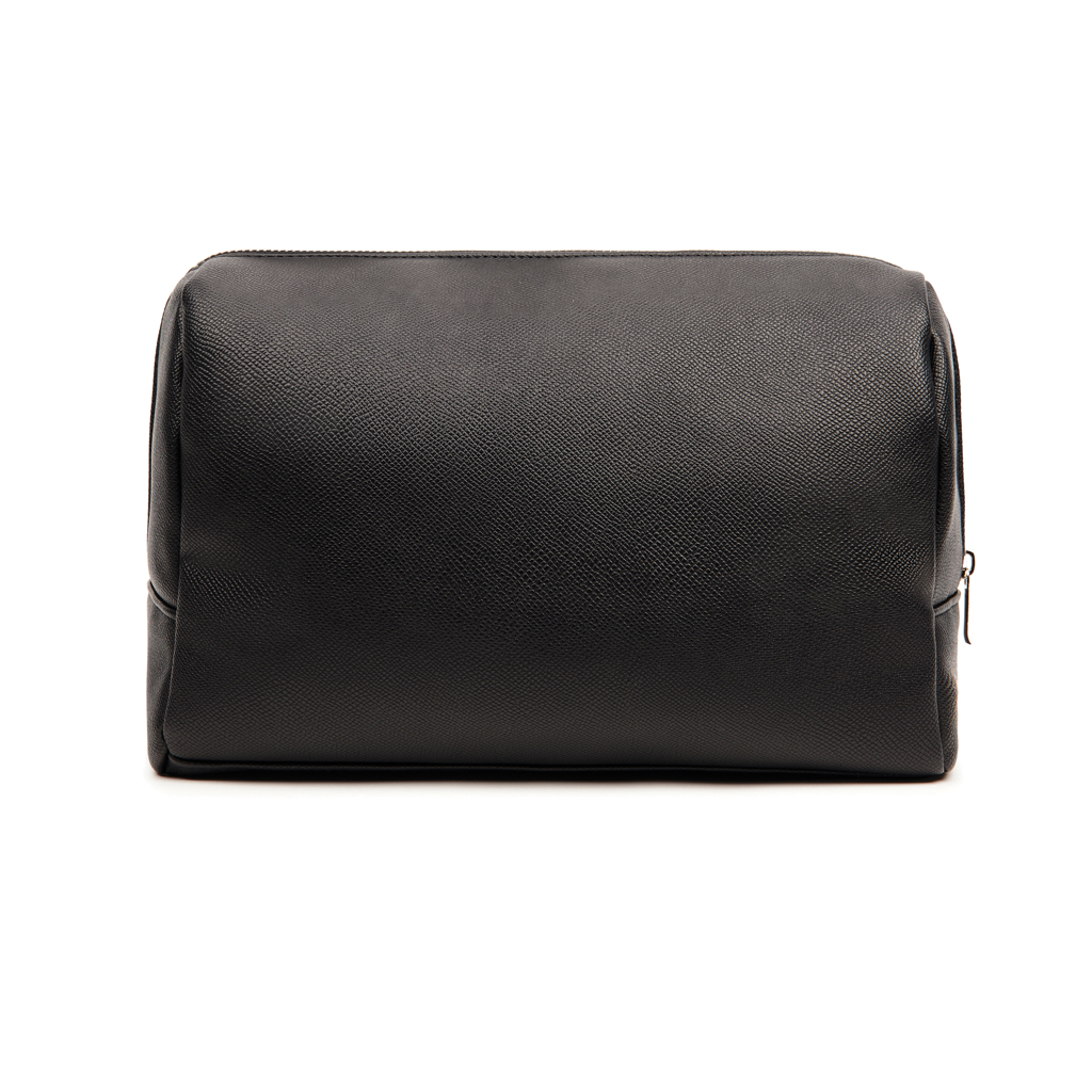 VINGA Bermond Kulturtasche aus RCS recyceltem PU, schwarz