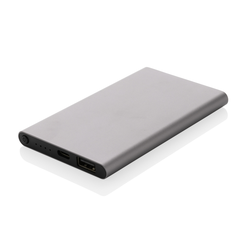 4.000mAh Type-C Powerbank aus RCS recyeltem ABS & Aluminium, anthrazit