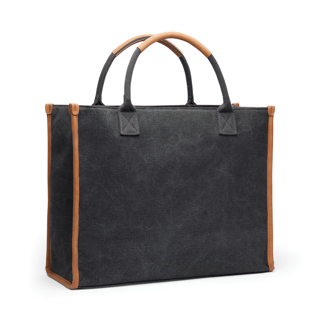 VINGA Bosler Büro-Tasche aus RCS recyceltem Canvas, schwarz