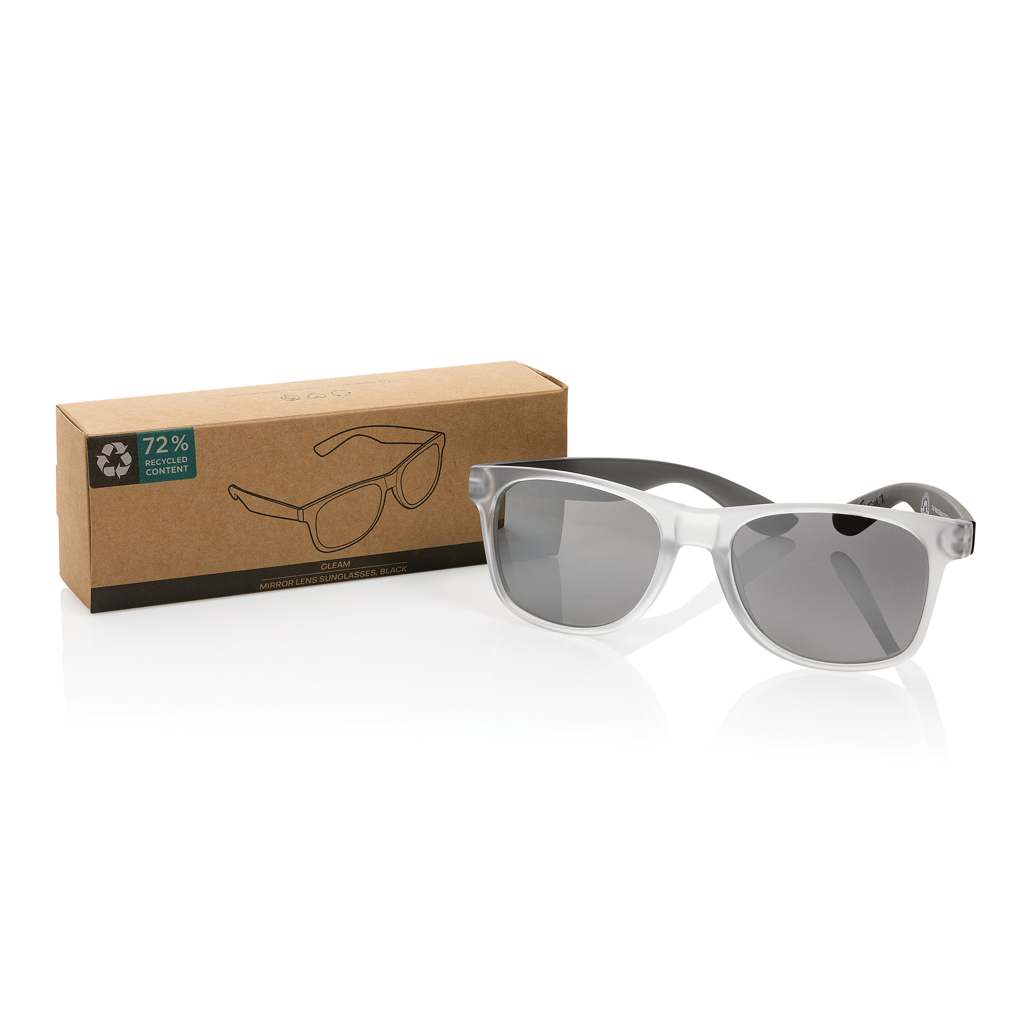 Gleam Sonnenbrille aus RCS rec. PC mit verspiegelten Gläsern, schwarz