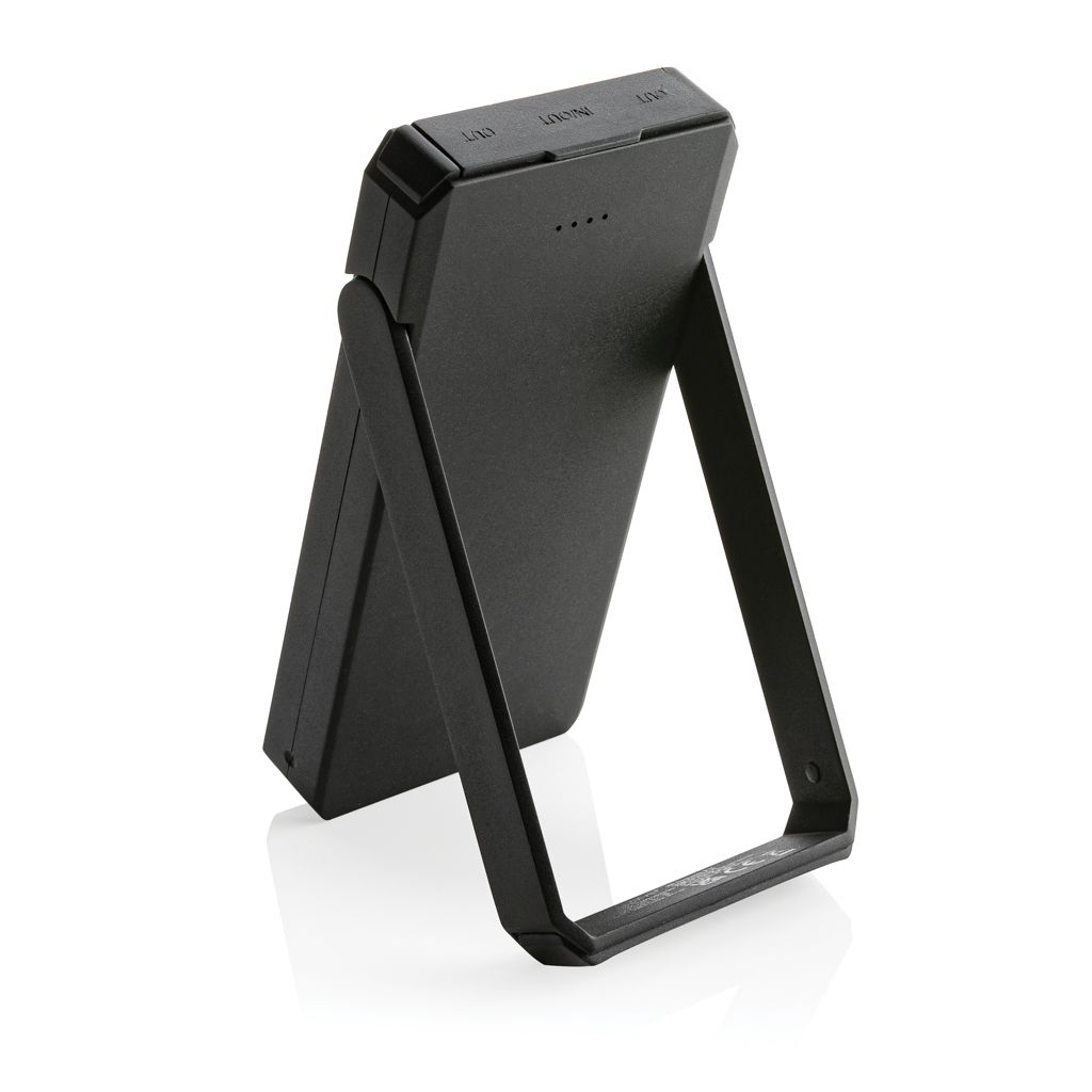 Skywave 10000mAh Solarpowerbank aus RCS recycelt. Kunststoff, schwarz