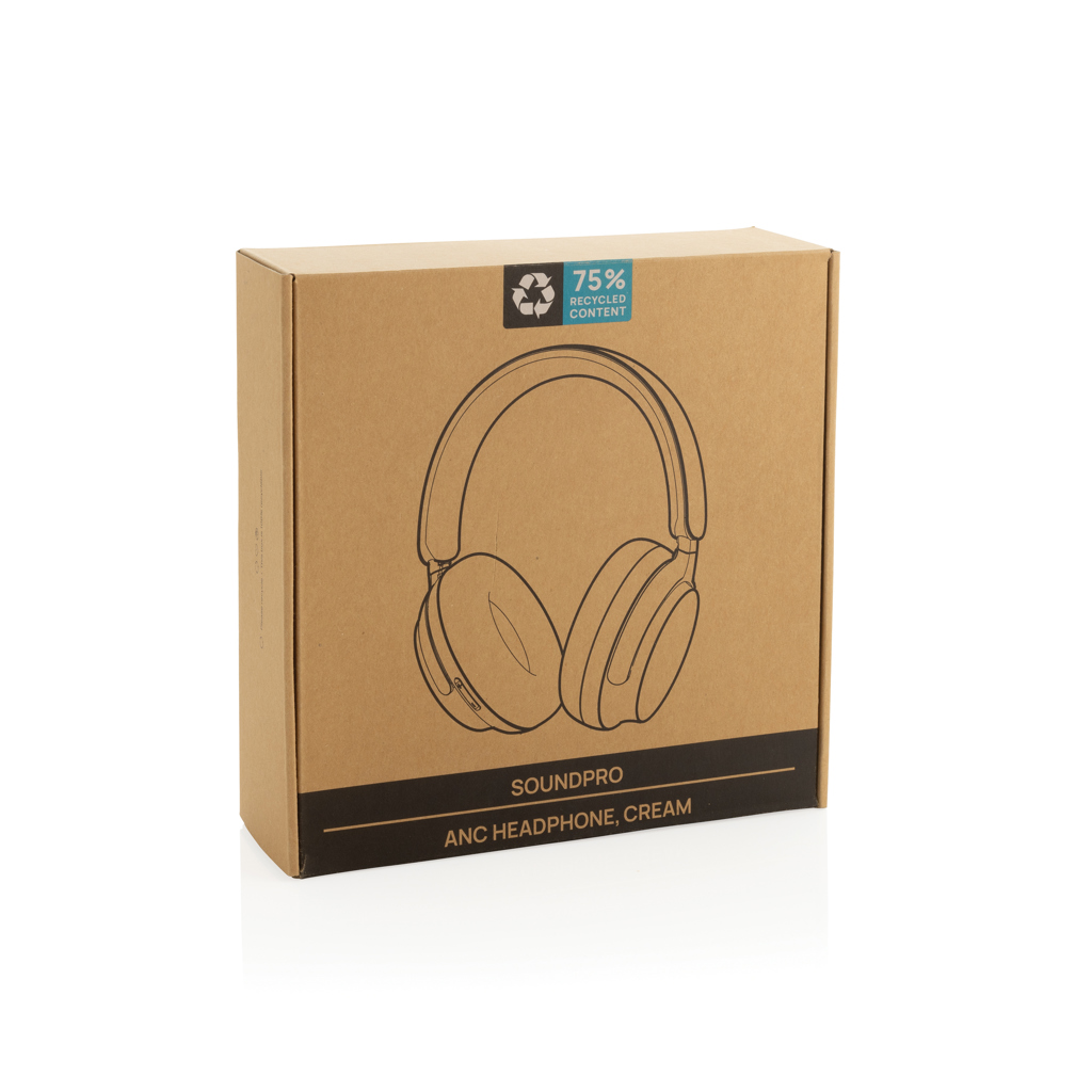 Soundpro ANC Kopfhörer aus RCS rec. Kunststoff, weiß