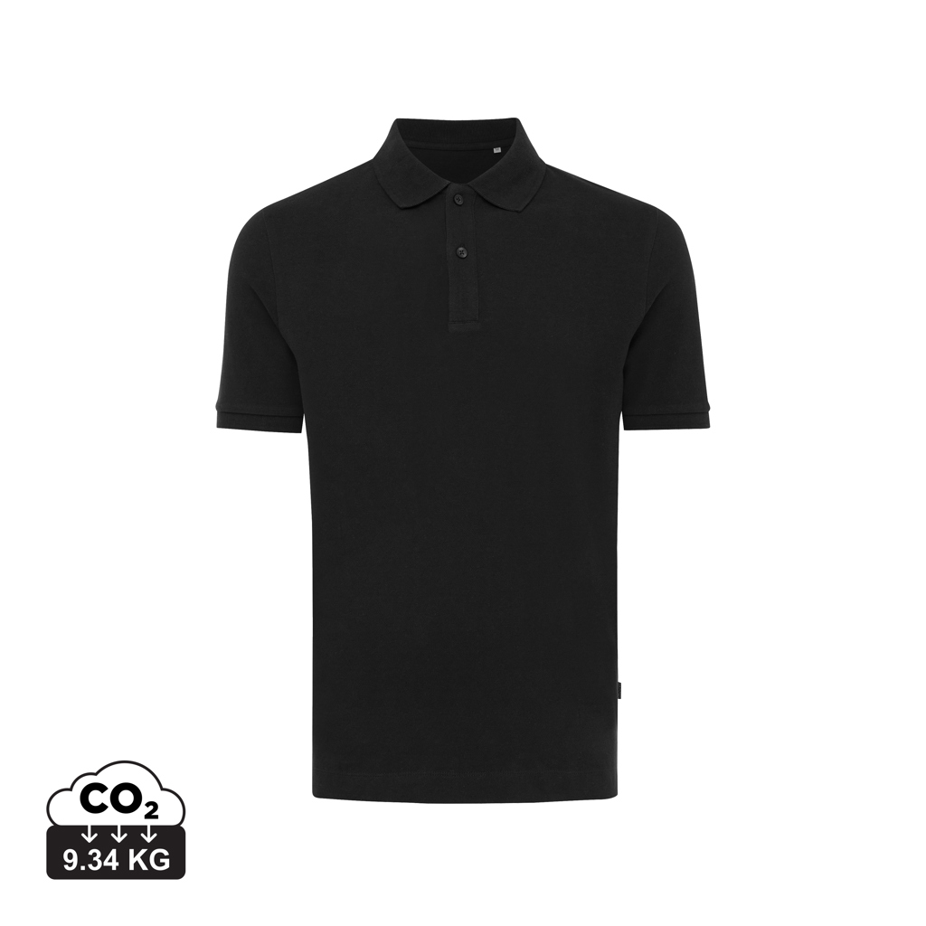 IQONIQ Yosemite Piqué-Poloshirt aus recycelter Baumwolle, schwarz XXS