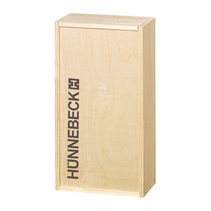 Wooden box for 2 with sliding lid