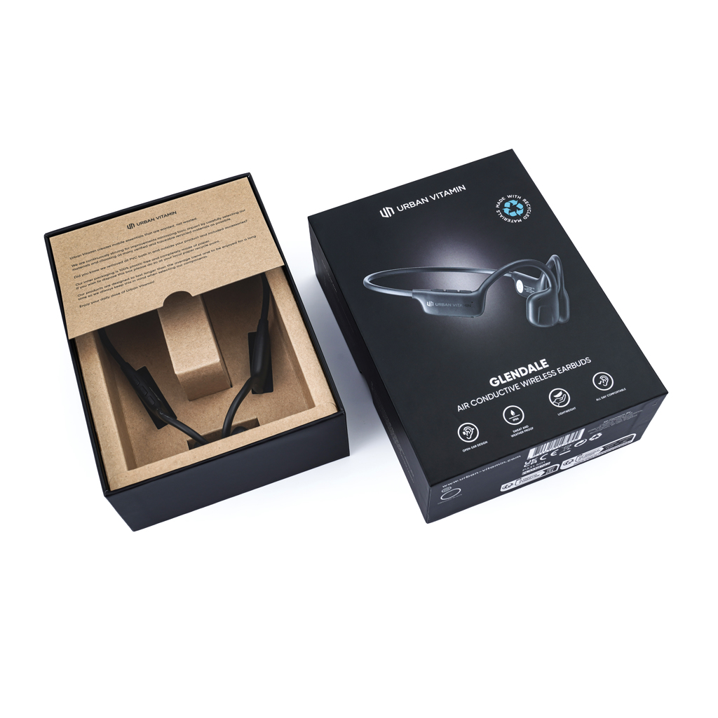Urban Vitamin Glendale RCS rPlastik Air-Conductive Ohrhörer, schwarz