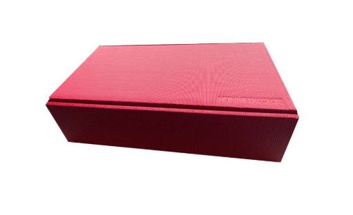 2-pack gift box, open wave design - red