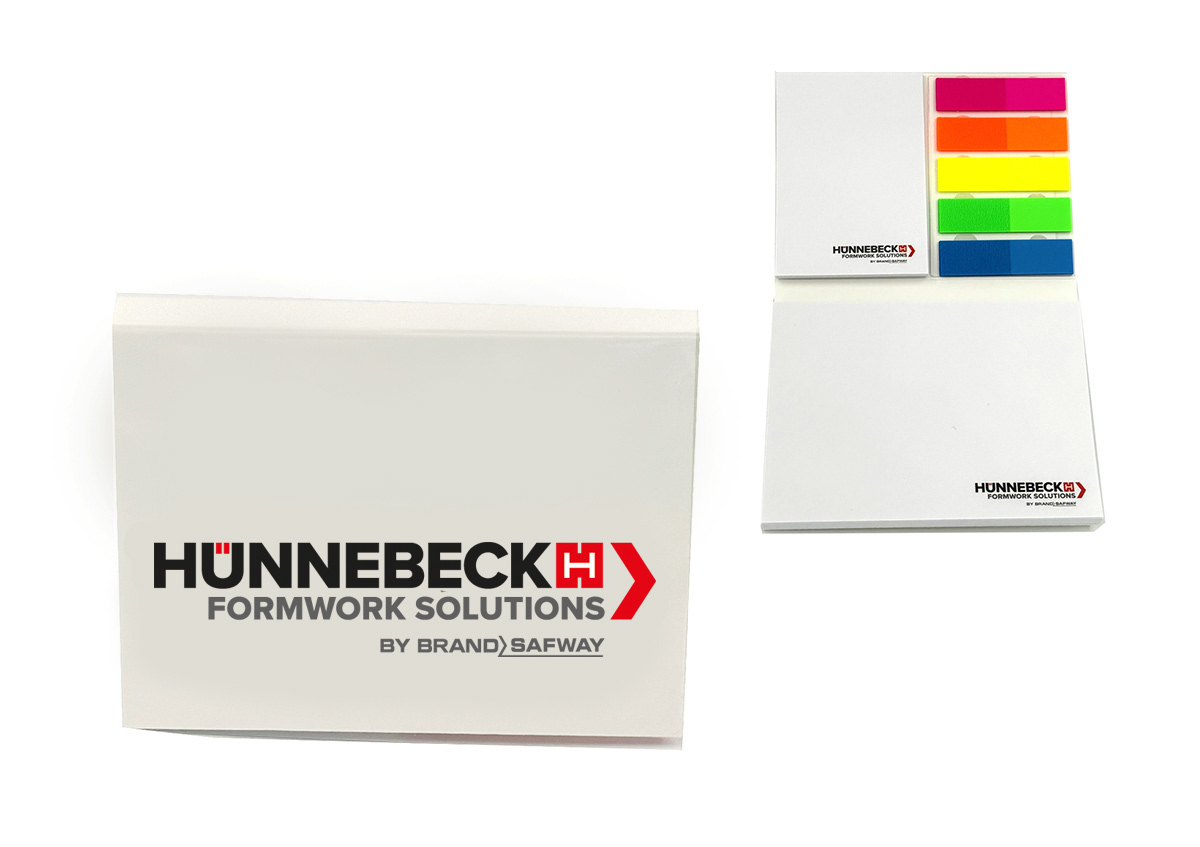 Sticky notes with marker set in a softcover envelope