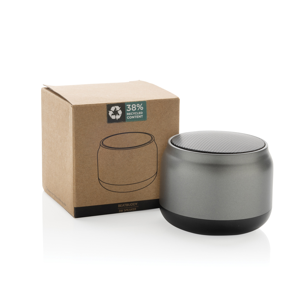 BeatBuddy 3W-Lautsprecher aus RCS recyceltem ABS, grau