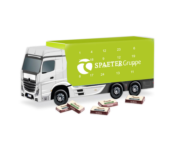 Adventskalender in LKW Form
