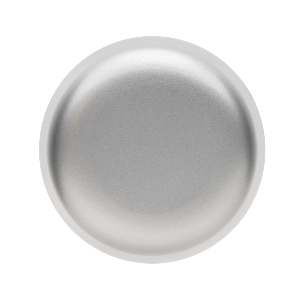 Zenic USB Tischleuchte aus RCS recyceltem Kunststoff, silber