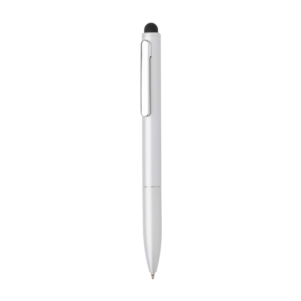 Kymi Stift mit Stylus aus RCS recyceltem Aluminum, silber