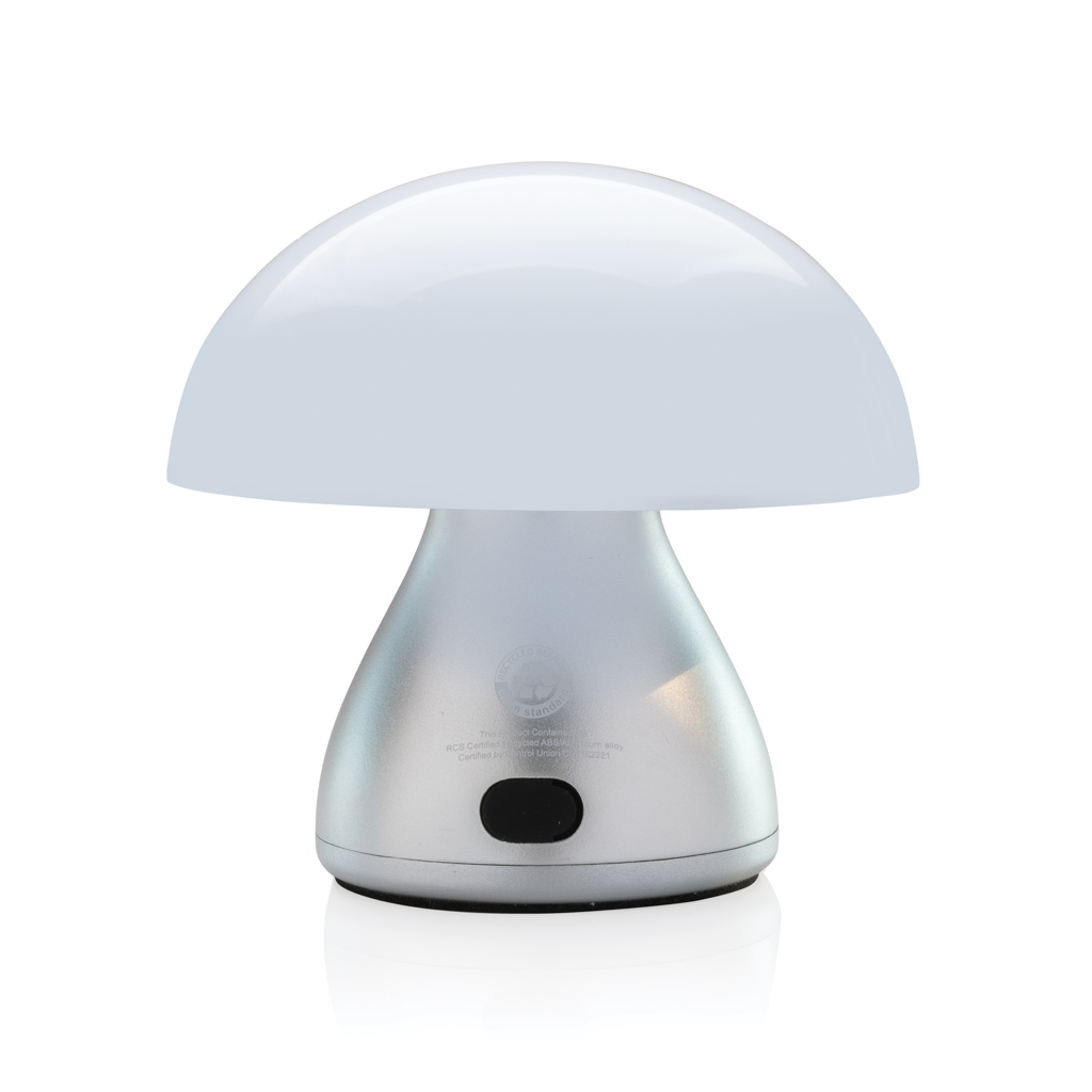 Luming wiederaufladbare USB-Tischlampe aus RCS Kunststoff, grau