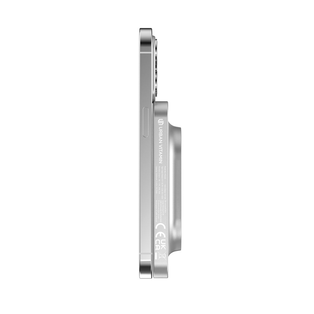 Urban Vitamin Malibu 5.000mAh Powerbank aus RCS Plastik/Alu, silber