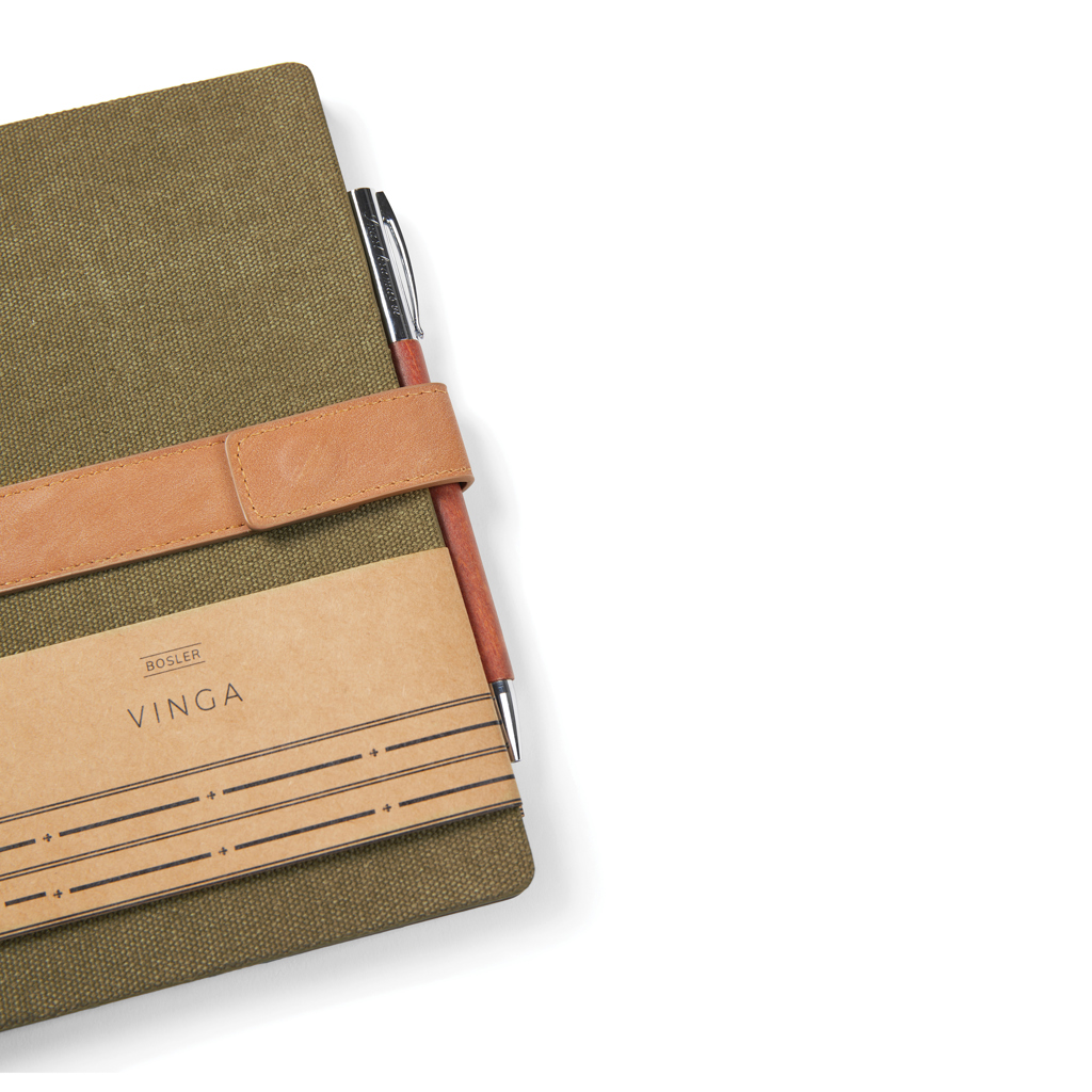 VINGA Bosler Notizbuch aus RCS recyceltem Papier, grün