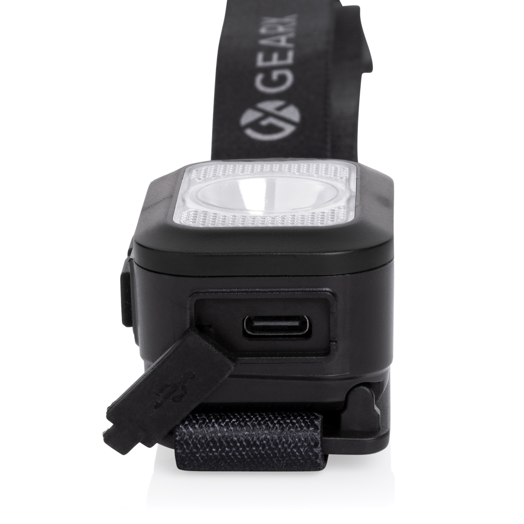 Gear X Hochleistungs-Kopflampe aus RCS rPlastik, schwarz